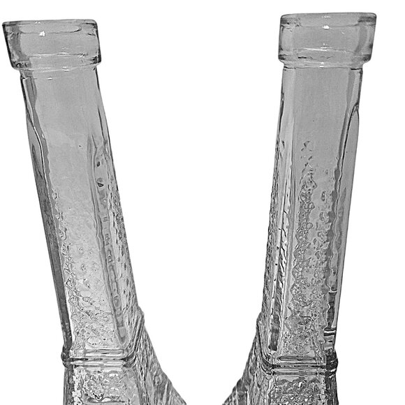 Two Eiffel Tower Decorative Glass Bottles,  Paris Decor, Bud Vase, Home Decor - Picture 3 of 10